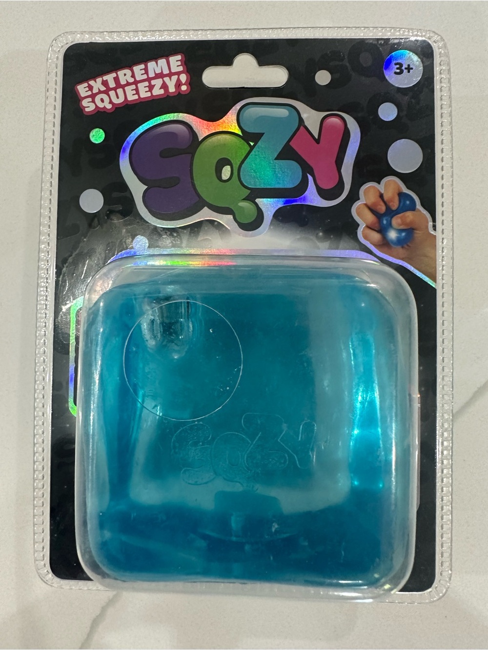 SQZY BLUE Stress Squeeze Toy XL Cube Light up Sunny days brand 🔥fast ship